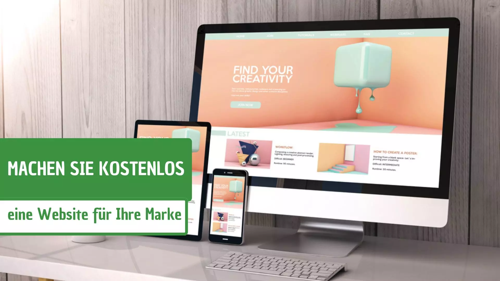 Machen Sie kostenlos eine Website für Ihre Marke